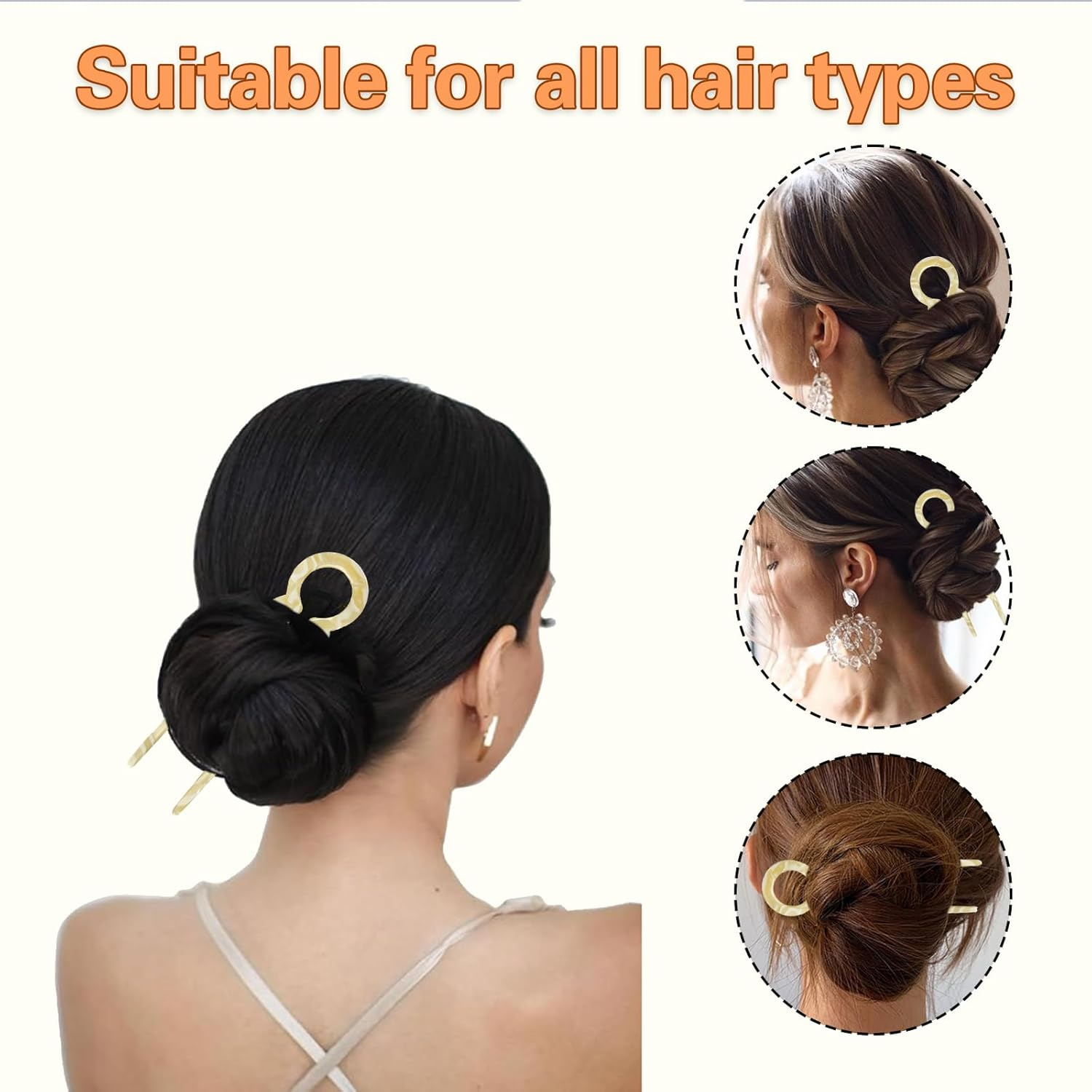 ONBPIY Vintage French Hair Clips 3Pcs - Tortoise Shell Acetate Hairpins for Women, Strong Hold Bobby Pins for Curly/Straight Hair, Updos & Daily Styling image number 1