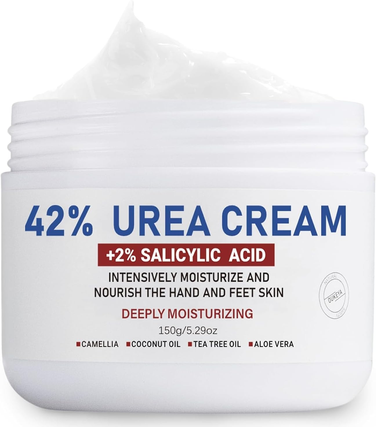 Urea Cream 42% plus Salicylic Acid 2% ，Keratolytic Foot Cream for Dry Cracked Heels, Feet, Knees, Elbows, Hands, Cuticle, Callus Remover, Skin Barrier Repair and Softens Toenails image number 1