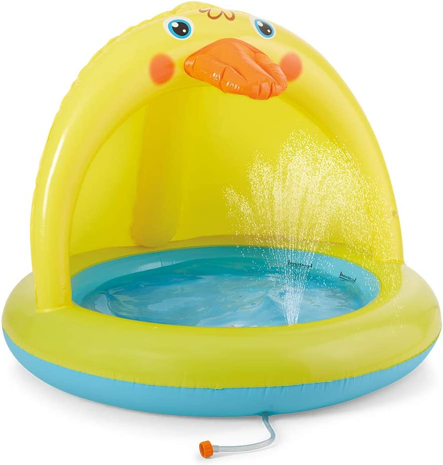 Shade Baby Pool, Sprinkle and Splash Play Pool, Outdoor Duck Bathtub of 39 Inches image number 5