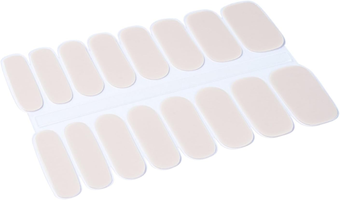 NKA Semi-Cured Gel Nail Strips Kit &ndash; 16 Long Strips in 8 Sizes &ndash; Quick & Easy Application &ndash; Cures in 60 Seconds &ndash; Includes Mini File & Cuticle Stick &ndash; Long-Lasting (Sand) - Bareley Sparkled image number 2