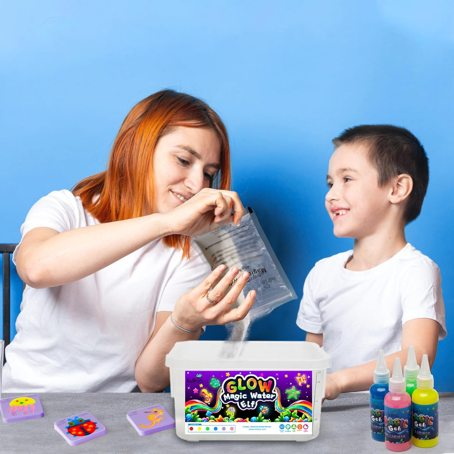 Kiditos Magic Water Elf Powder Refill,Aqua Fairy Water Gel Kit Powder Refill,5 Packs