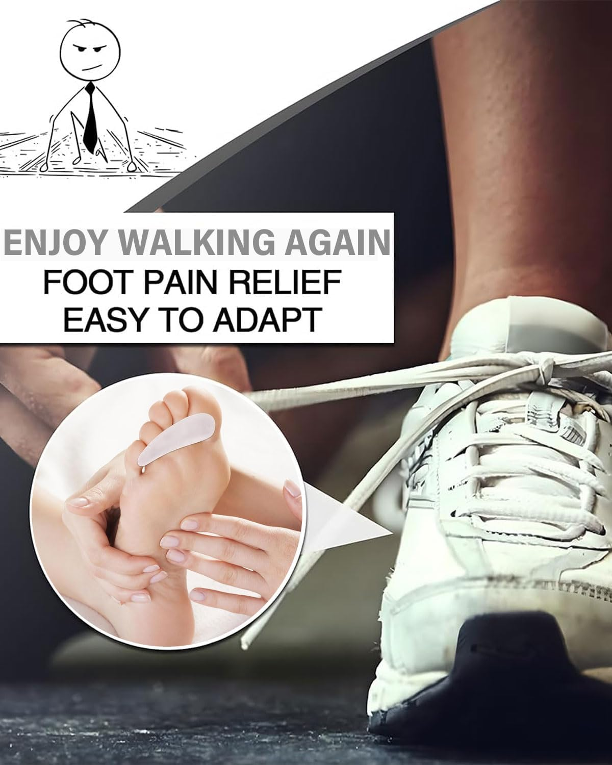 KGDUYC 4 Pairs of Hammer Toe Cushions, Silicone Toe Separators, Hammer Toe Pad Correctors, Wavy Corrector, for Reduces Pain and Friction, for Women and Men - White/Skin Colour image number 5