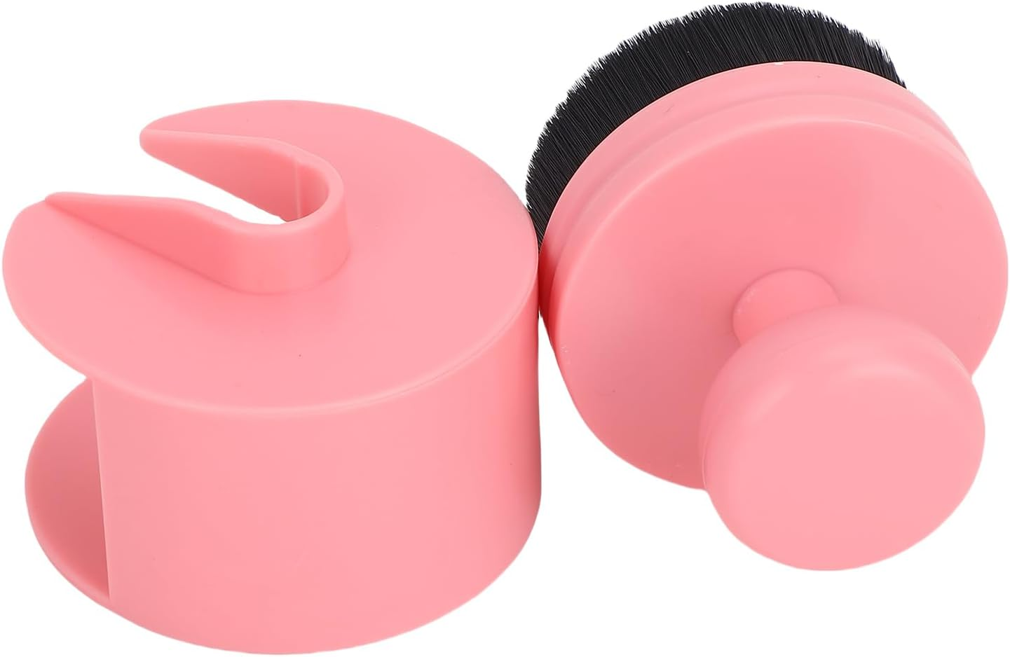 YUYTE Nail Dust Brush Professional Nail Art Dust Cleaning Fluffy Soft round Handle Flat Head with Soft Synthetic Fibres for Manicure Salon Home Use (Pink) image number 3