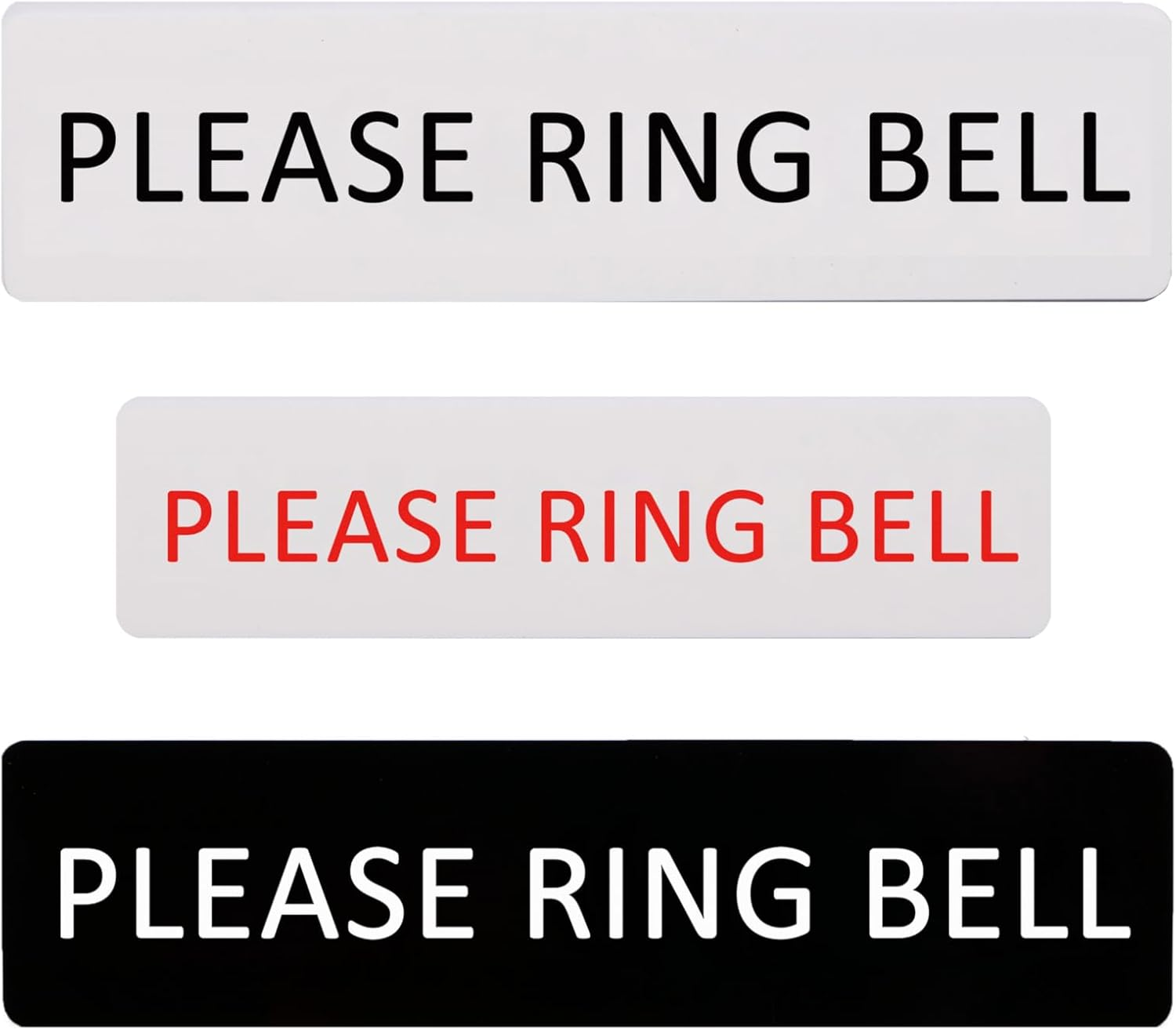 PLEASE RING BELL Sign Self Adhesive Plaque Decal Door HOUSE SIGN DOOR SIGN (Style 1, 20X80Mm)
