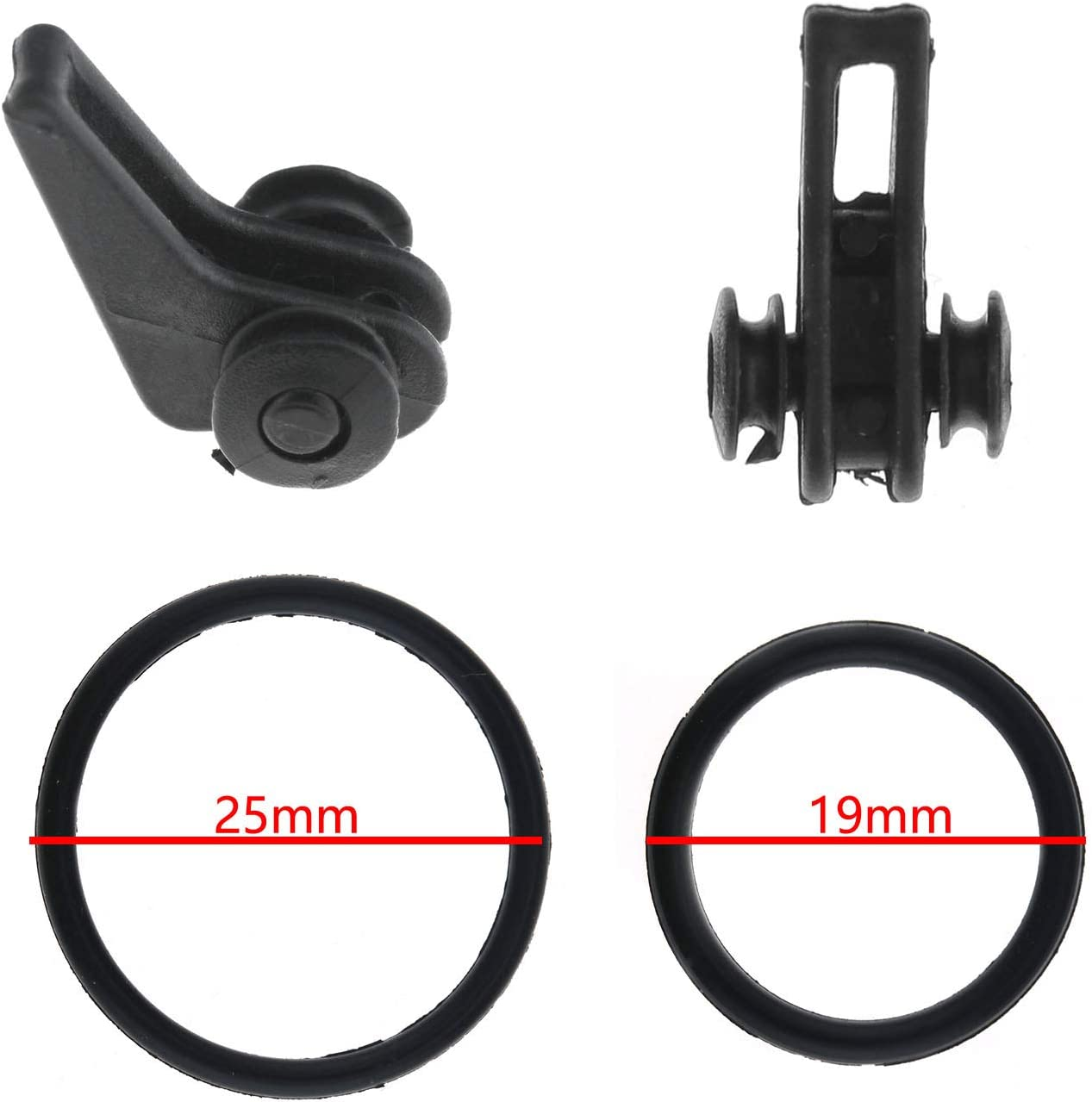 SING F LTD 10X Hook Keeper Fishing Black Plastic Rod Pole Fishing Tackle Fish Accessory image number 2