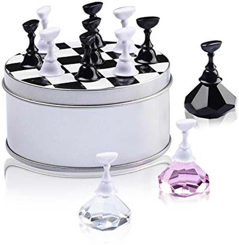1 Set of Magnetic Chess Board Nail Stand, Salon Display Holder Sets image number 6