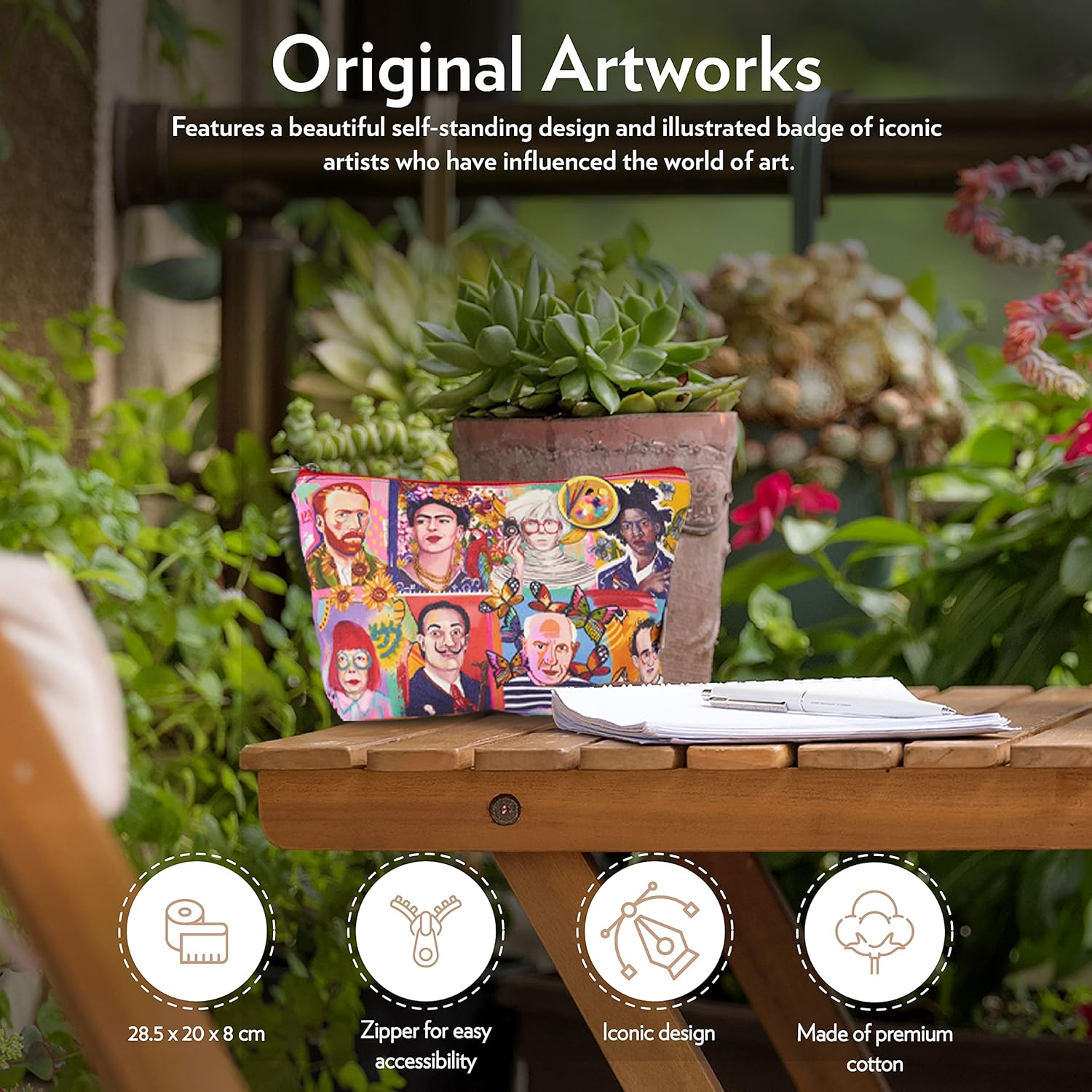 La La Land Travel Pouch Tribute Artists, Makeup Organizer, Makeup Pouch, Travel Essentials, Approx. 28.5 X 20 X 8 Cm - Fabulous image number 4