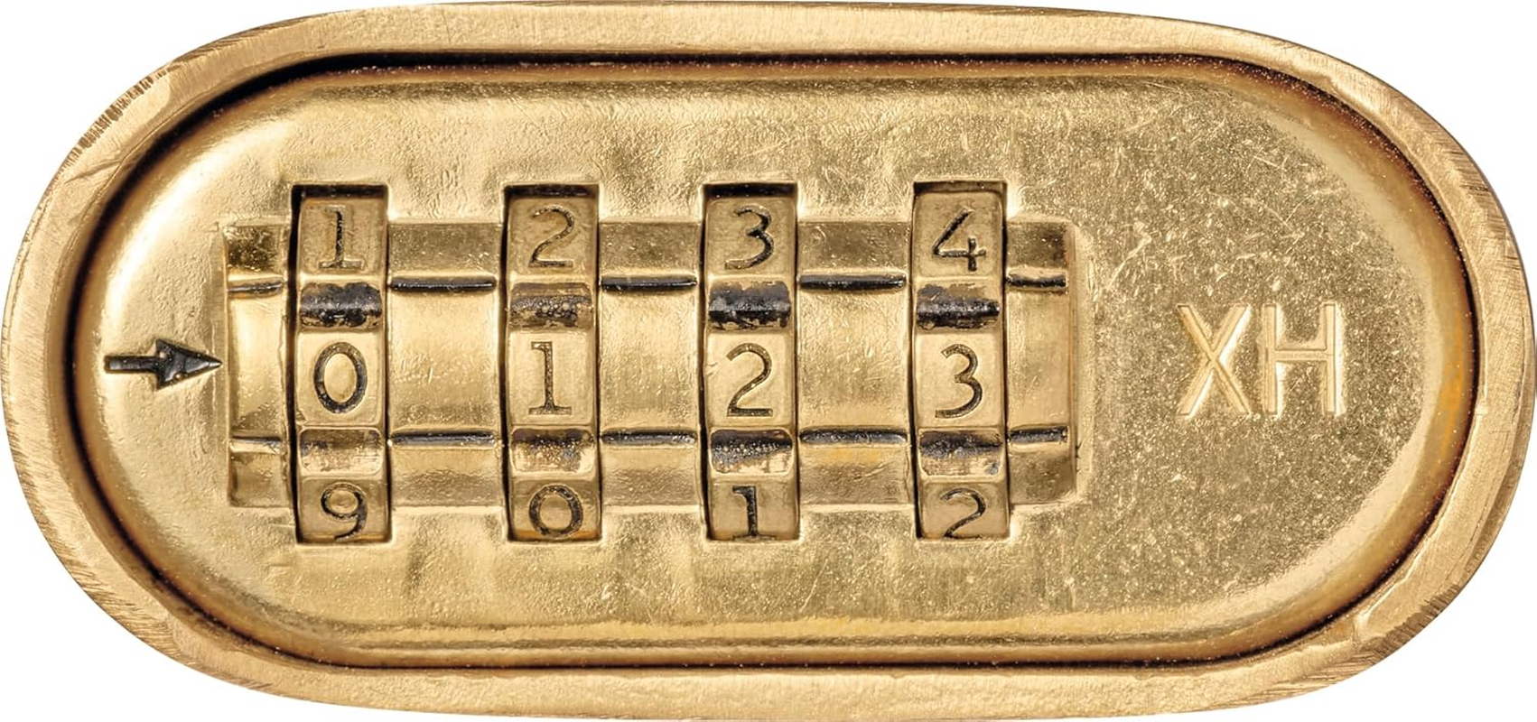 ABUS Combination Lock 180IB/50 - Brass Padlock - Weatherproof - with Individually Adjustable Number Code - ABUS Security Level 5 - Brass Colours image number 3