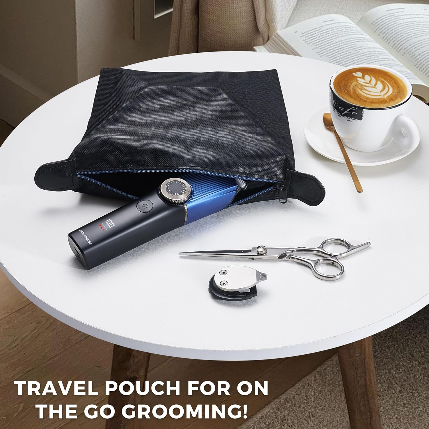 Barberboss QR-6088 Men'S Beard Trimmer, Cordless Hair Trimmer for Men, Care Kits, Waterproof, Nose Hair Trimmer for Men image number 1