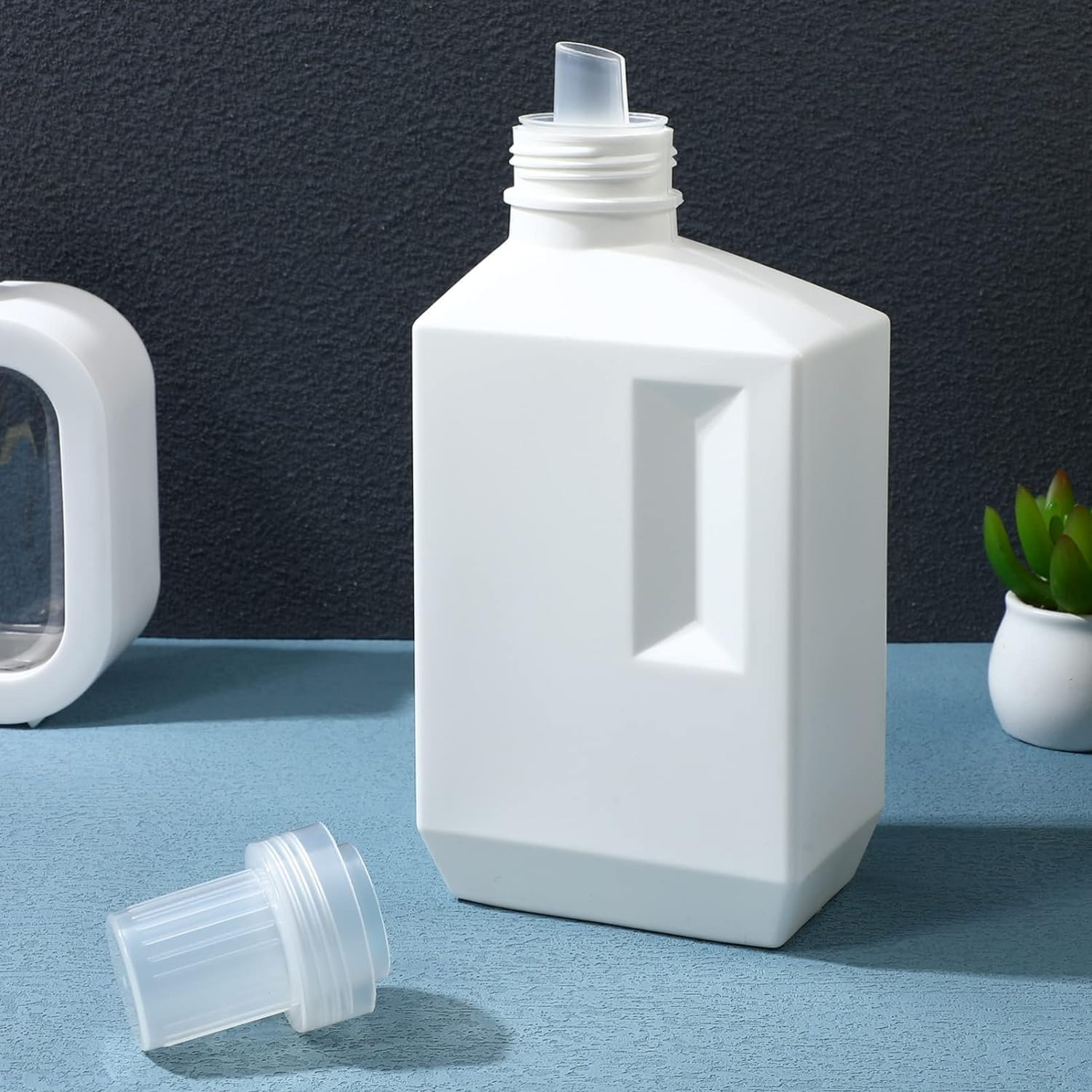 Plastic Jugs Empty Container Dispenser, Liquid Detergent Container, for Room Decor (1000ML+500ML) image number 4