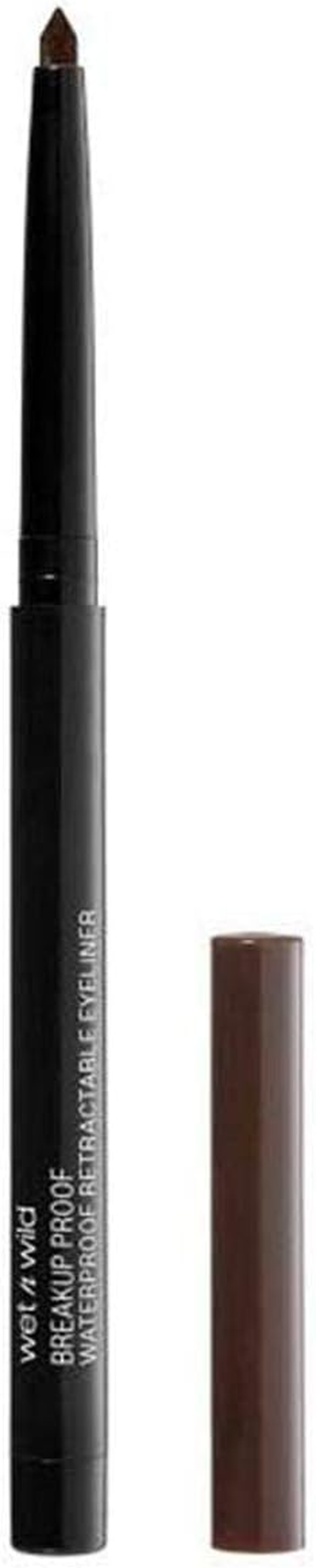 Wet N Wild Megalast Retractable Eyeliner, Gel Eyeliner with Strong Finish and Long Lasting Effect for 16 Hours, Eye Make-Up, Pigmented and Smudge-Free Formula, Blackest Black