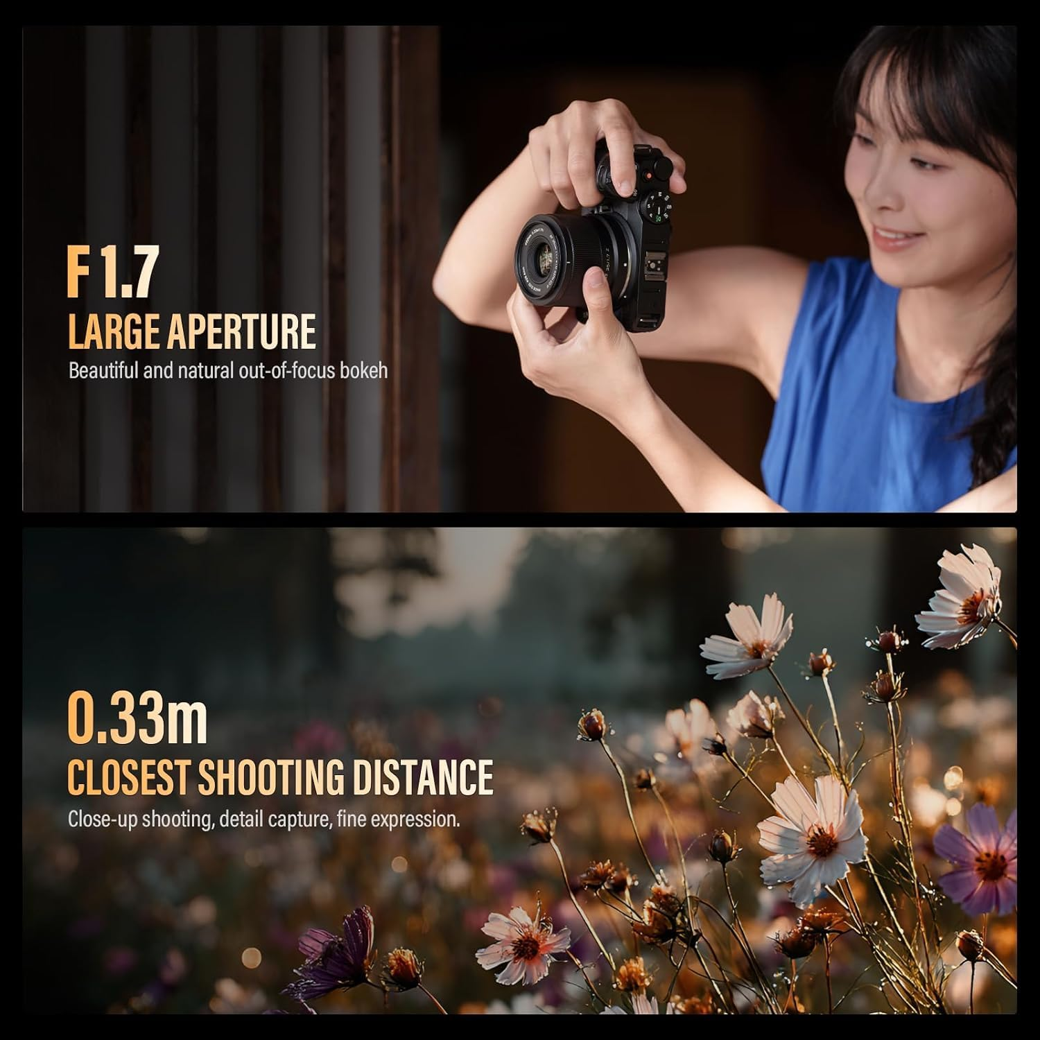 VILTROX 35Mm F1.7 APS-C Prime Autofocus Lenses for Nikon Z Mount STM Camera Lenses Standard Camera Lenses Large Aperture Compatible for Nikon Z9 Z8 Z7 Z6 Z5 Z50 Z30 ZFC image number 4