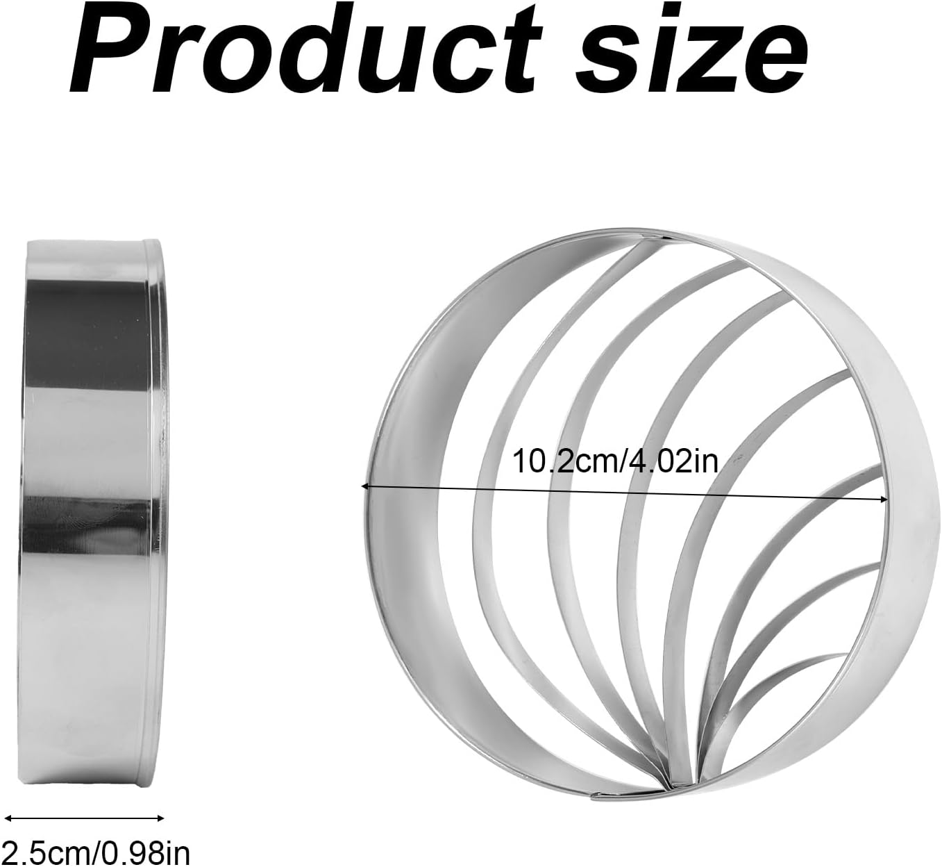 Tinoaly Concha Cutter, Mexican Bread Mold Stamp, 4In/10.2Cm Diameter, Stainless Steel, 1 Piece image number 6