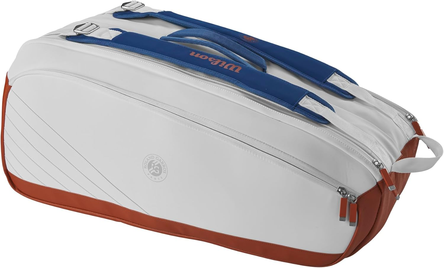 WILSON Roland-Garros Super Tour Tennis Racket Bags - Clay/White/Navy image number 3