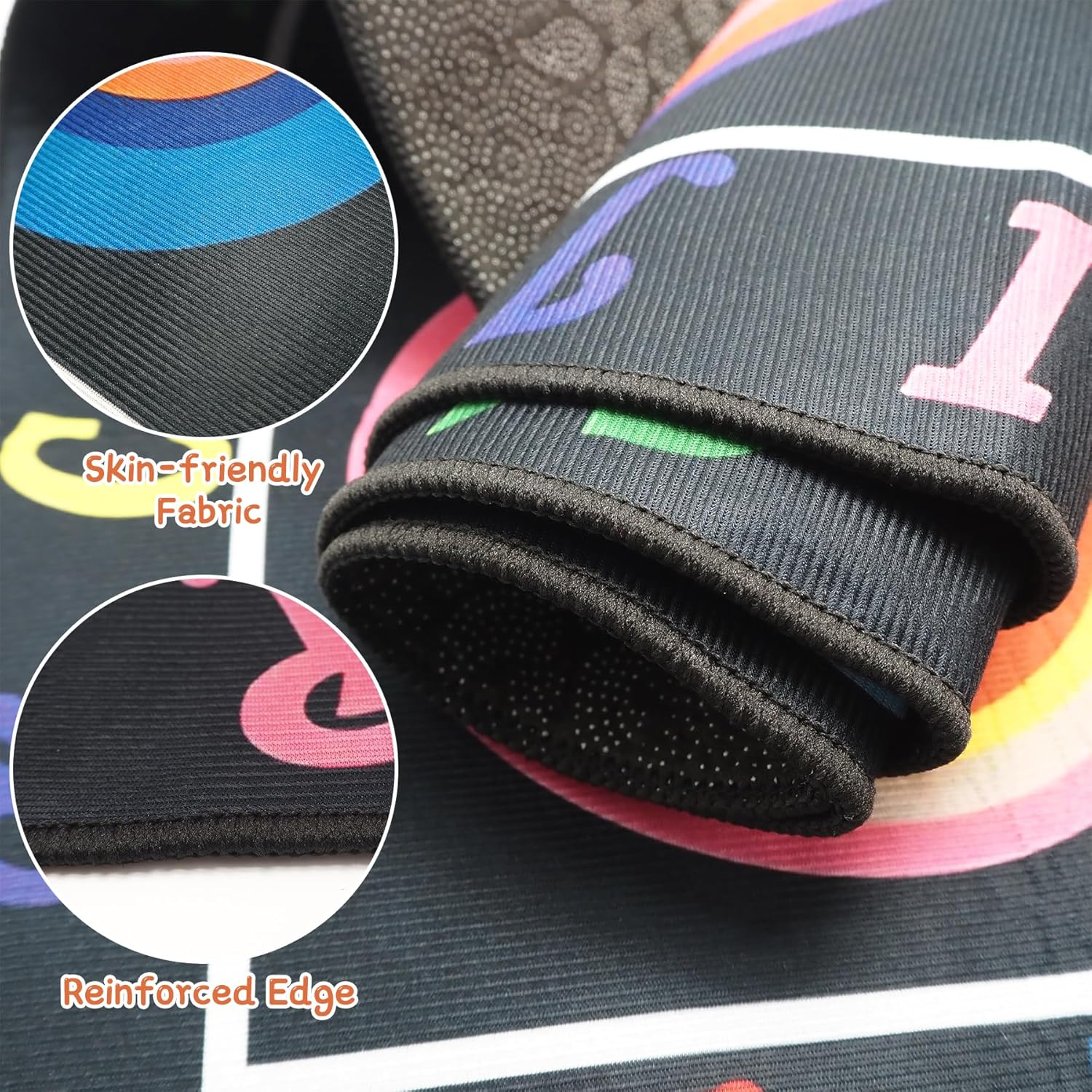 Kids Play Rug Classroom Carpet, 180X120Cm Color Rings Colorful Children'S Area Rug, Circles Abstract Educational Classroom Seating Rug Nursery Rugs for Kids Room, Playroom or Elementary (Color 3) image number 1