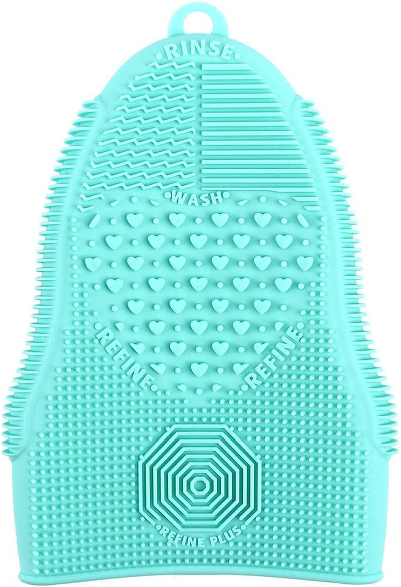Scivokaval Makeup Brush Cleaner Mat Mitt Glove Silicone Cosmetic Cleaning Scrubber Tool for Face Brushes and Eye Brush Washing Pad Black