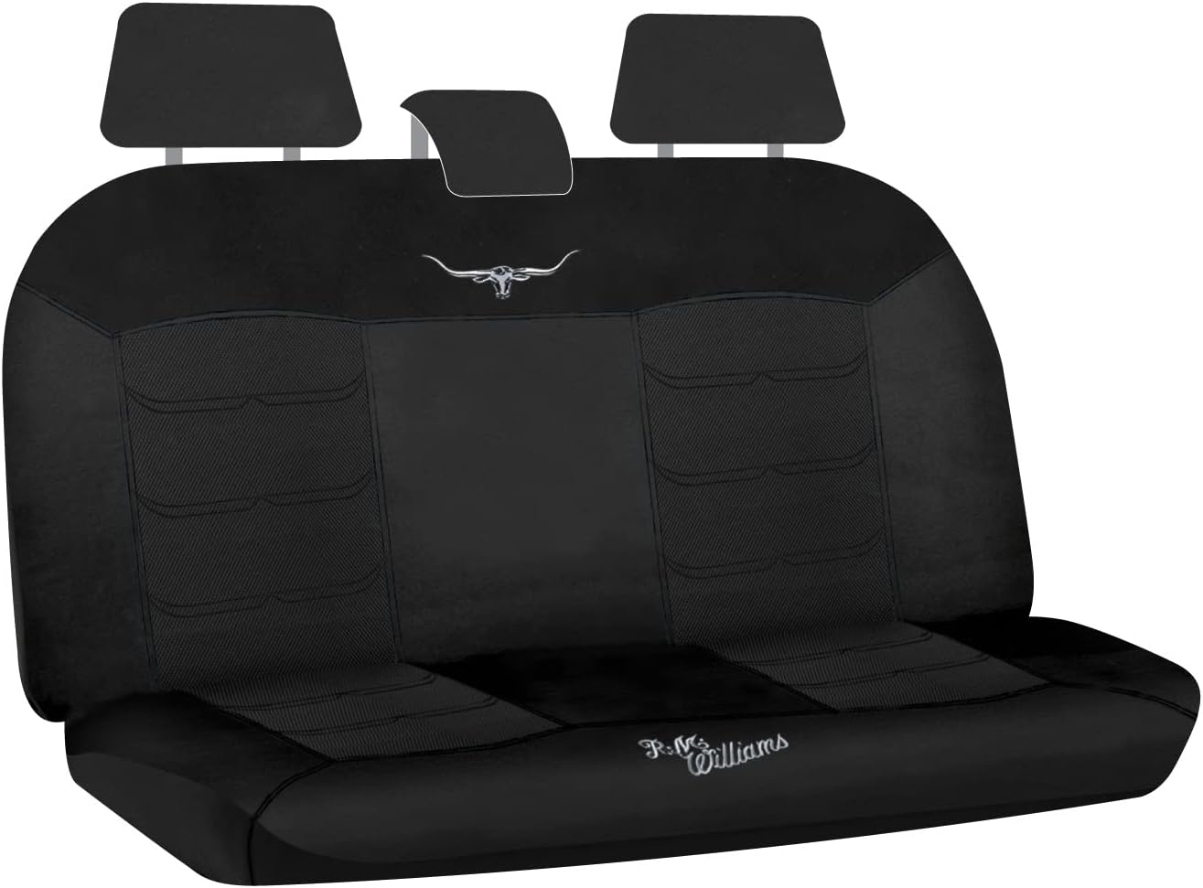 Sperling RM Williams RMW Longhorns Black Mesh Rear Car Seat Cover Universal