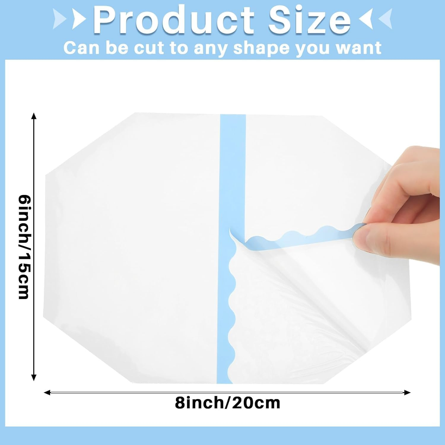 20Pcs Octagonal Self-Adhesive Cellulite Tapes Invisible Waterproof Anti-Chafing Lift and Glow Patches, Invisible Inner Thigh Lift Tape, Adhesive Transparent Body Octagon Tape for Women Leg Inner image number 3