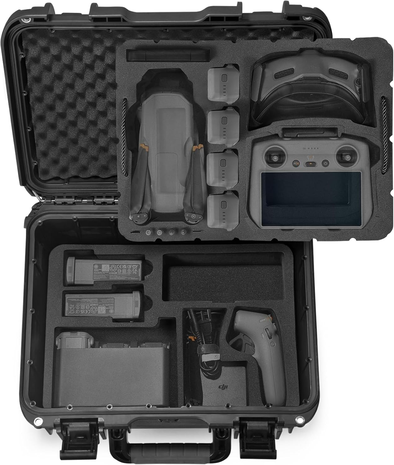 Lekufee Waterproof Hard Case Compatible with DJI Air 3S/DJI Air 3/DJI RC2/DJI RC N3/RC N2/DJI Goggles 3/ Goggles 2/Goggles Integra/Dji RC Motion 3/RC Motion 2 and Accessories(Case Only)