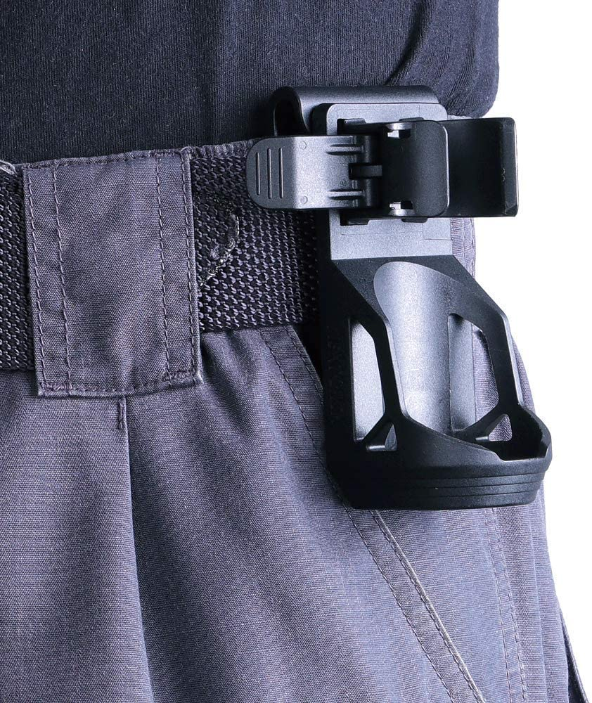 Nextorch V5 Tactical Torch Pouch Holder, 360 Degree Rotation Adjustable Flashlight Holster for Belt with Lever Side Lock System for 1"-1.25" Diameter Flashlight, Black image number 6