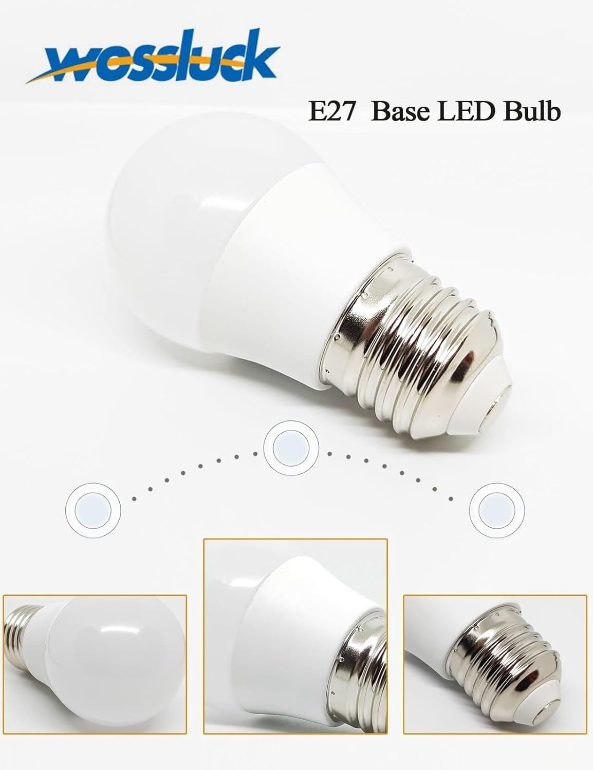 Wossluck E27 LED Cool White Dimmable 5W (50W Equivalent), 220V-240V, 6000K, 2 Pack image number 6