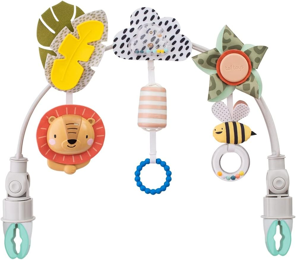 Taf Toys Savannah Adventures Arch, Activity Arch with Fascinating Toys, Stimulates Baby&rsquo;S Senses & Motor Skills Development, Newborn & Baby Toys, Use on Strollers image number 6