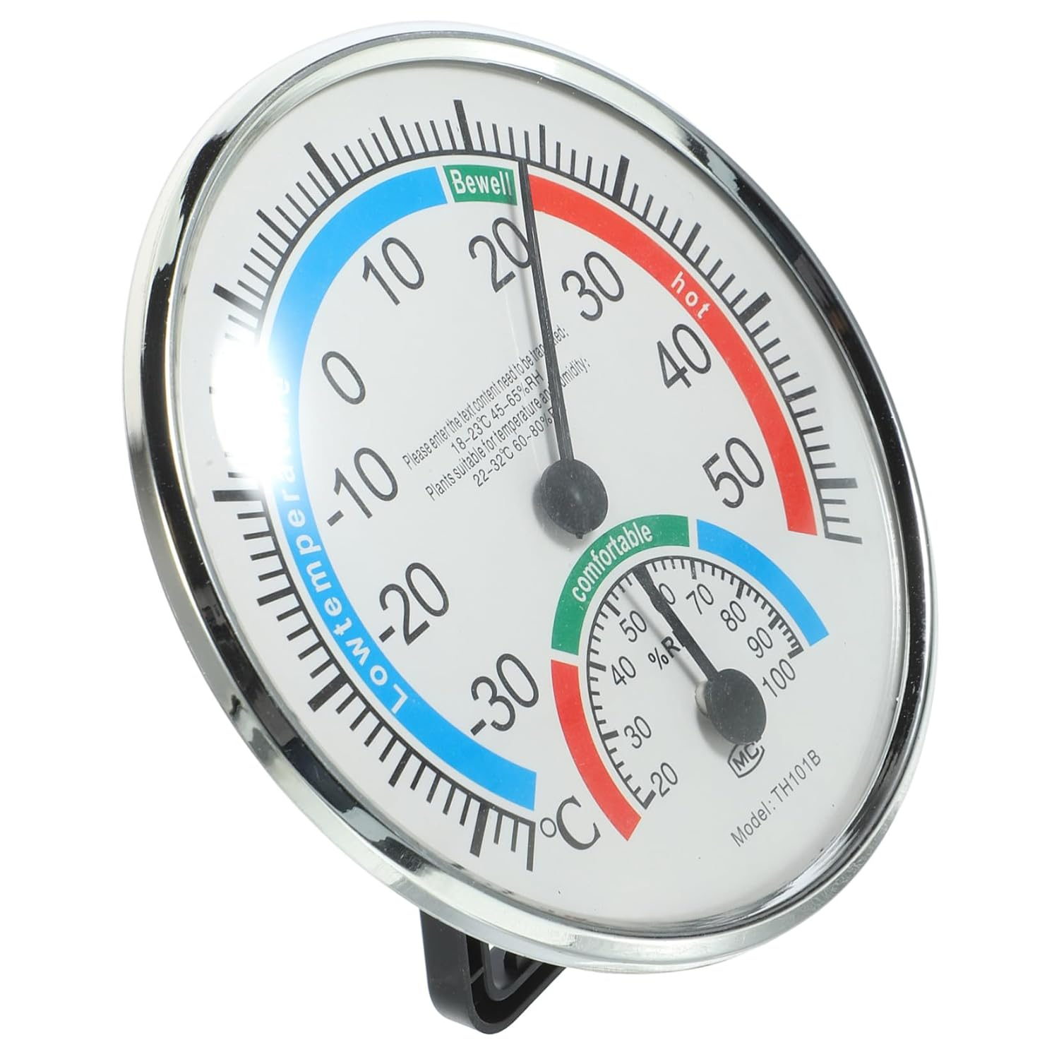 Indoor Outdoor Hygrometer Thermometer with Clear Display Abs Material Compact Design for Patio Garden Home Temperature Humidity Monitoring image number 2