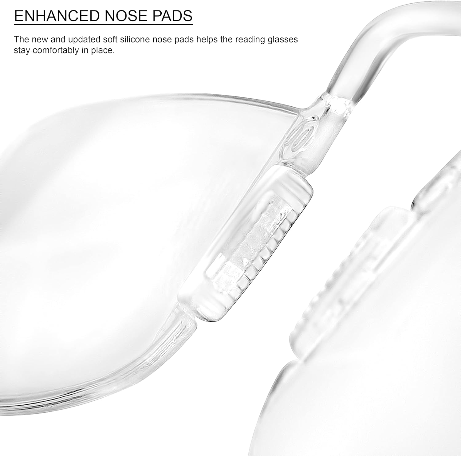 Noble Ultra Slim and Flat Reading Glasses Thin and Flexible Rimless (3 Pack) with 3 Wallet Mini Card Holder and 1 Silicone Stick on Portable Cell Phone Case for Men and Women (2.00-CLR) image number 3