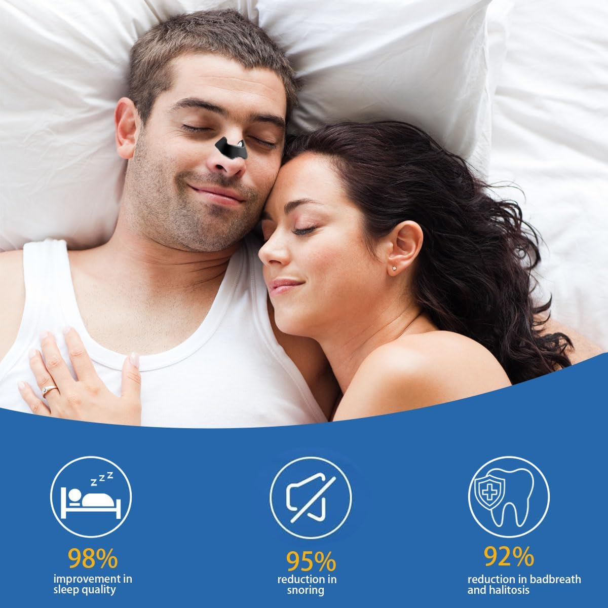 30Pcs Breathe Magnetic Nasal Strip anti Snoring Breathing Nasal Strips Sleep,Improve Oxygen Flow anti Snoring Nasal Strips for Men & Women&ndash; for Better Breathing, Sleep & Exercise, All-Night Comfort image number 6