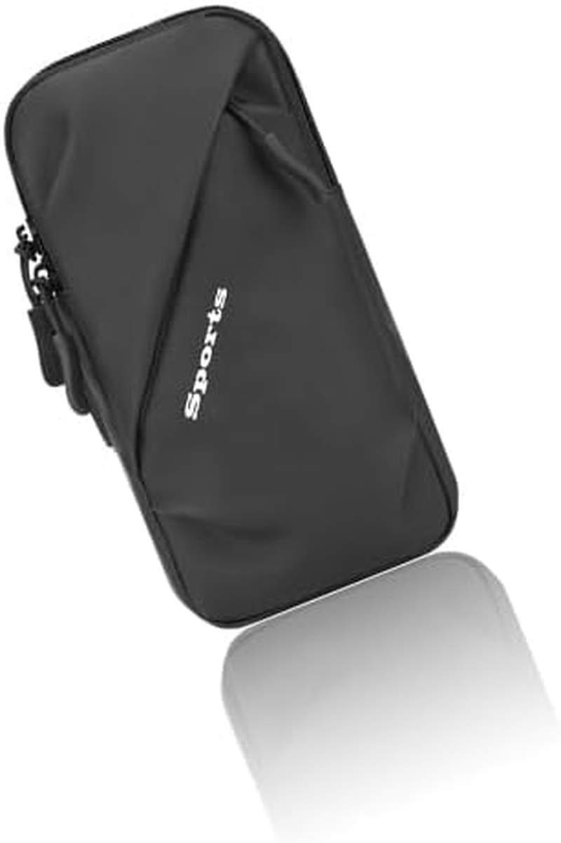 Universal Phone Armband for Running and Workouts, Adjustable Cell Phone Holder for Exercise, Gym, Walking, Black image number 6