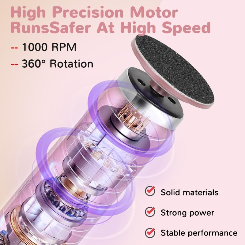 2-In-1 Electric Callus Remover, Callus Removal Foot, Rechargeable Electric Callus Remover Feet, 6 Speeds, Pedicure Set, Foot Care, Electric for Cracked Heels, Callus, Hard Skin image number 1