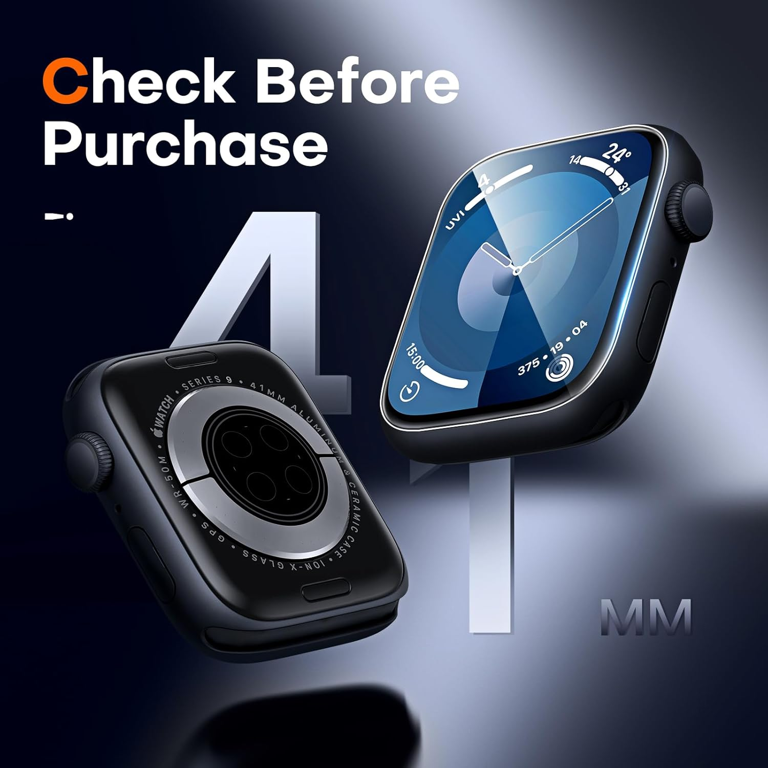 Lϟk 8 Pack TPU Screen Protector for Apple Watch Series 9 8 7 41Mm - Self-Healing anti Scratch 0 Bubble HD Touch Sensitive Upgrade Flexible Film for Iwatch S9 41Mm image number 4