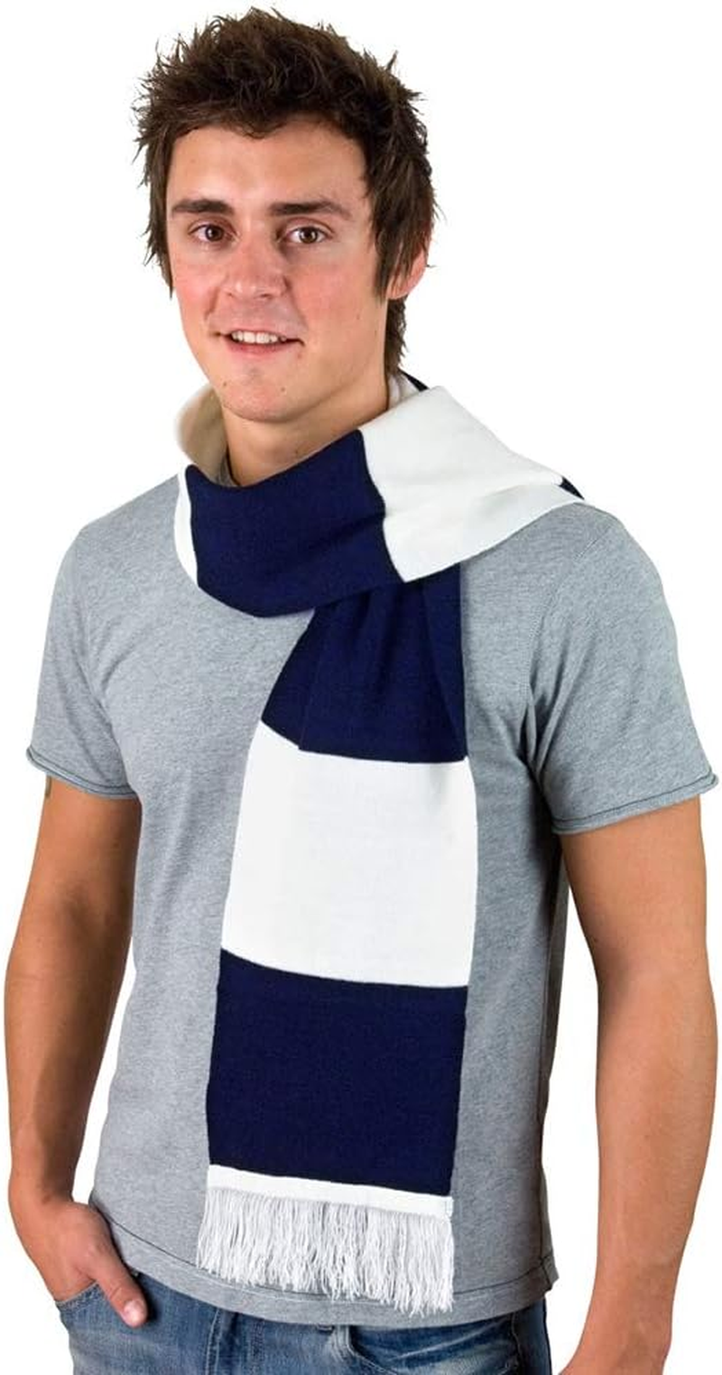 Result Mens Heavy Knit Thermal Winter Scarf (UK Size: One Size) (White/Royal) image number 2