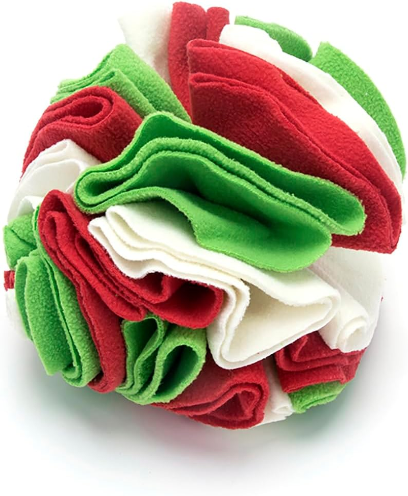 Dog Snuffle Ball, Dog Sniff Mat Fleece Foraging Mat Interactive Dog Toys Ball for Small Medium Large Dog Anxiety Relief (Multicolour1)