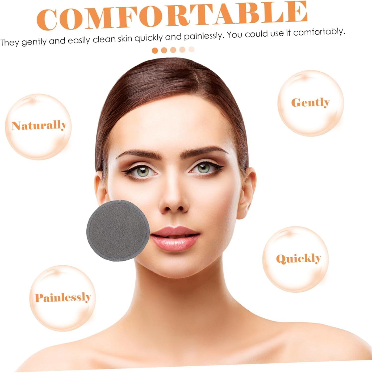 13Pcs Reusable Bamboo Fiber Makeup Remover Pads Finger Design and Cotton Mesh Bag, Soft Face Wash Cloths for Women and Girls, Eco-Friendly Cleansing Pads for Daily Facial Care image number 2