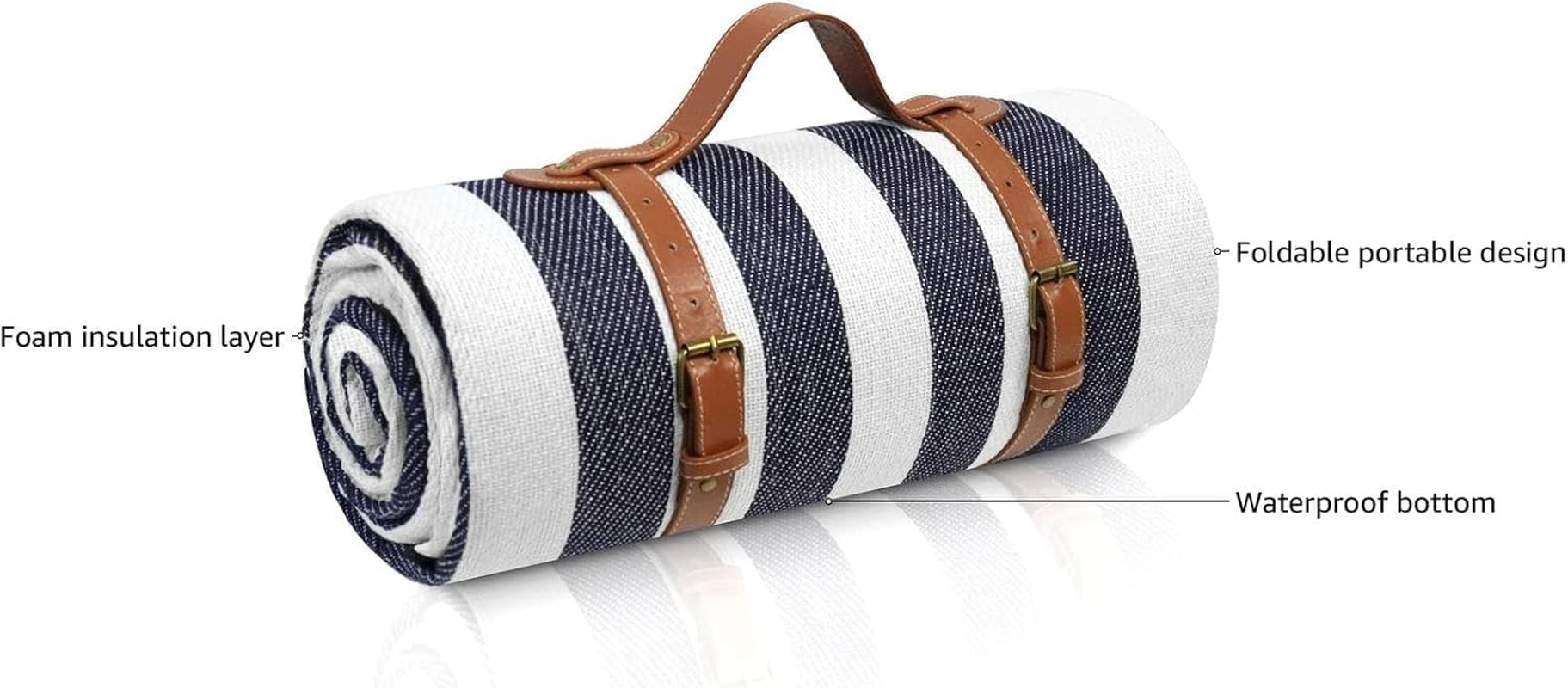 Extra Large Picnic Blanket &ndash; Waterproof & Foldable 3-Layer Outdoor Blanket for 6-8 Adults &ndash; Ideal for Camping, Beach, Park, Grass, & Indoor Use 200Cmx300Cm image number 4