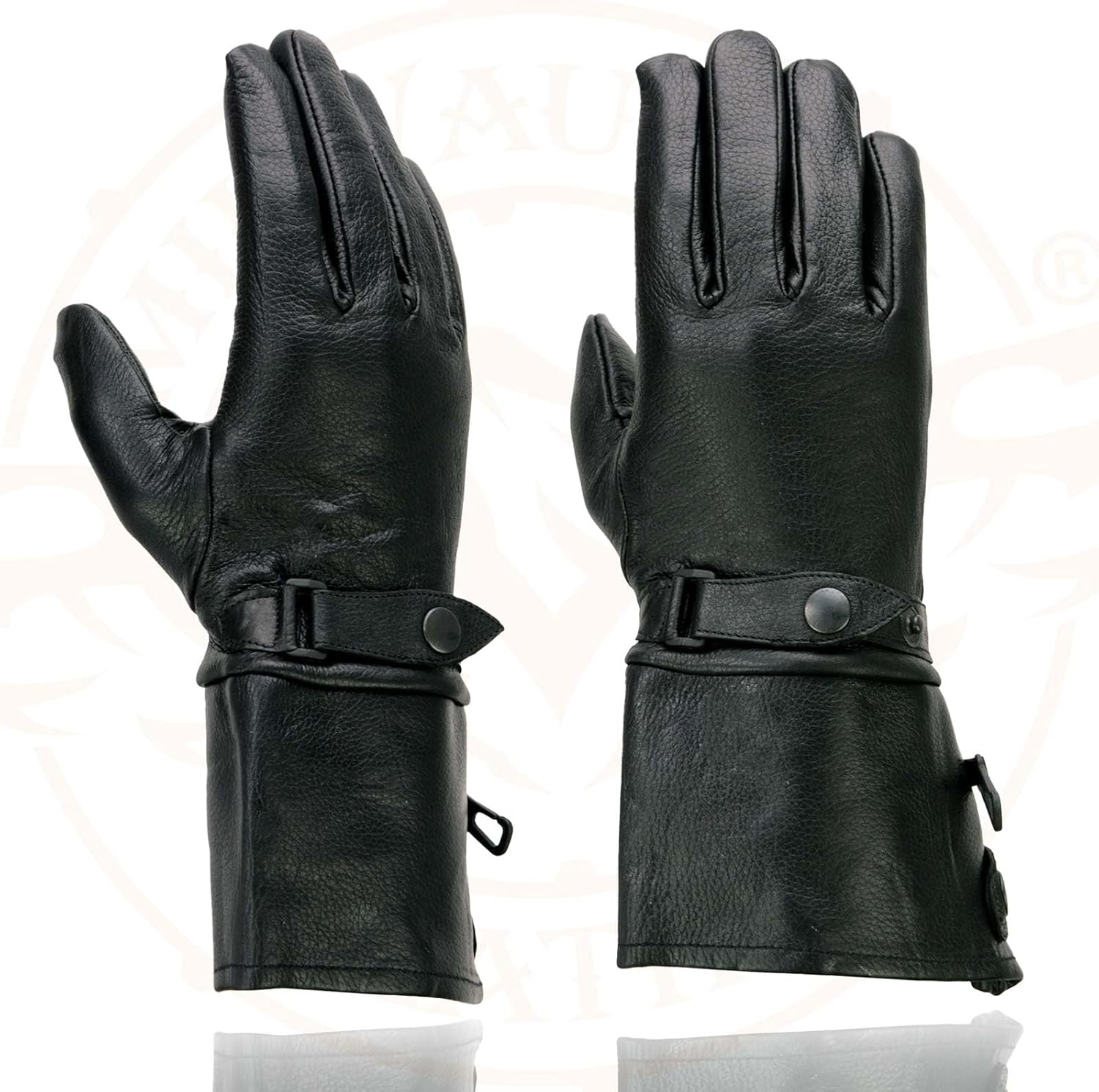 Shaf International Men'S Long Gauntlet Glove (Black, Small) image number 1