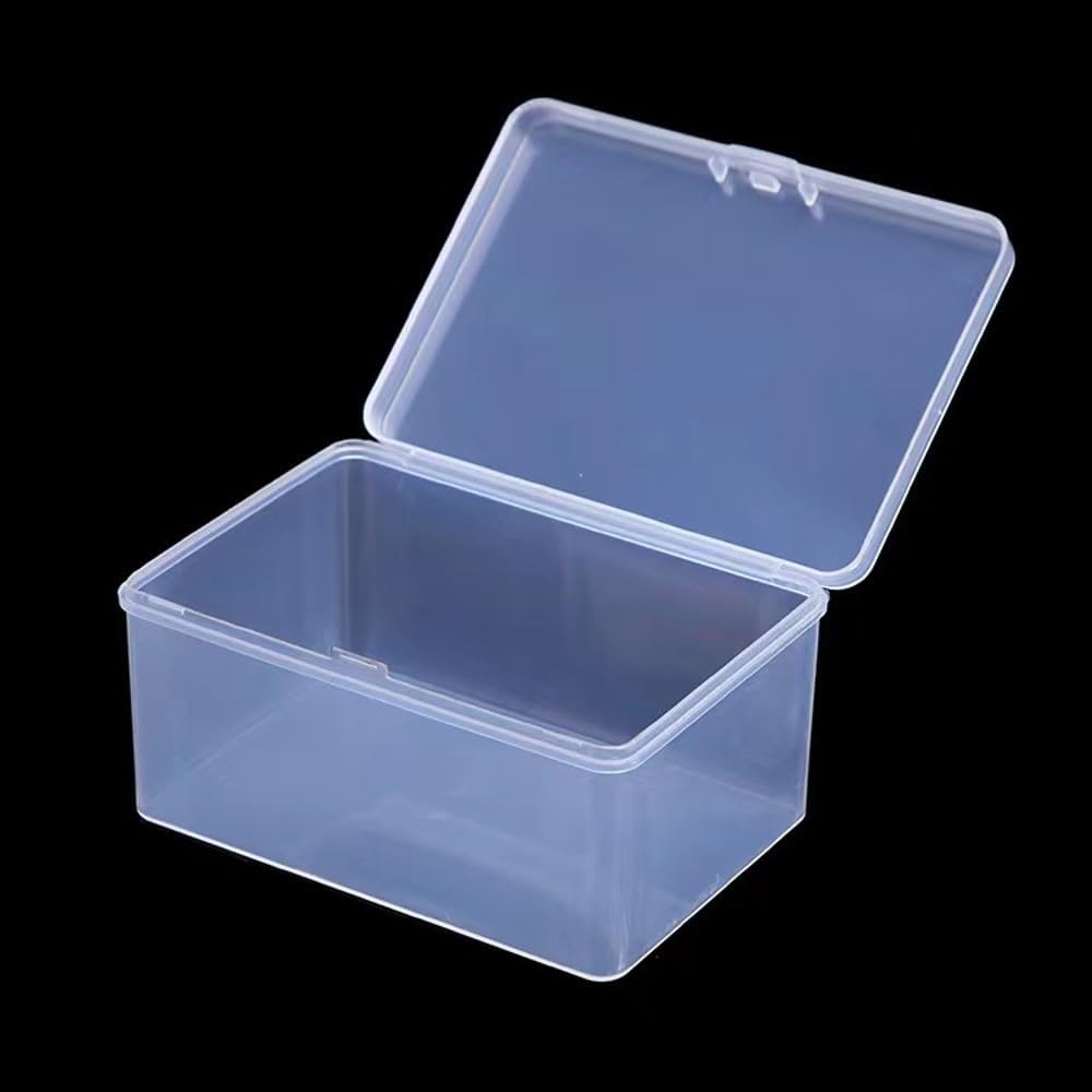 2PCS Clear Plastic Deck Card Storage Box, Collectible Trading Cases, Holder, Containers for Game Cards, Puzzle, Chess Pieces and Other Accessories