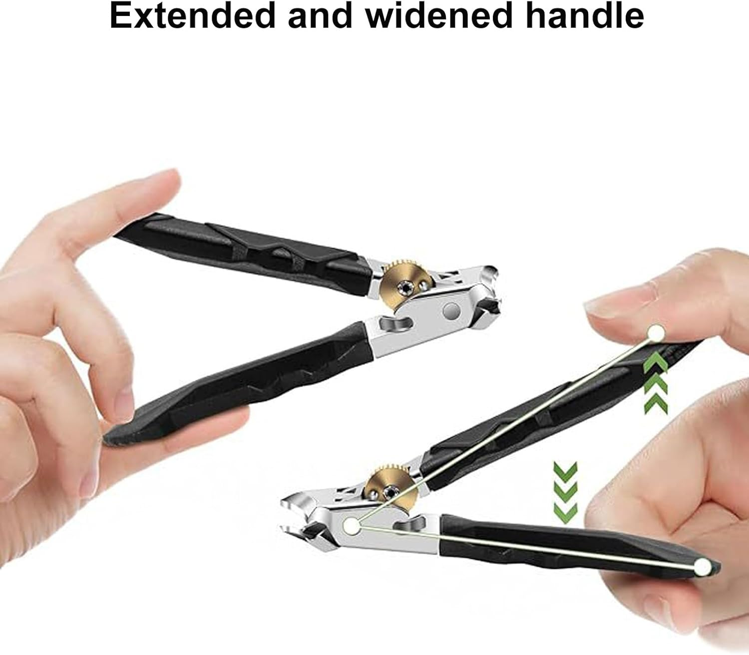 Zoerely Orthoclip, Funfany Orthoclip, Vianys Orthoclip, Double Configuration of Oblique and Flat Mouth, Stainless Steel Nail Clippers with Safety Lock for Thick Nails(Oblique Mouth*2) image number 5