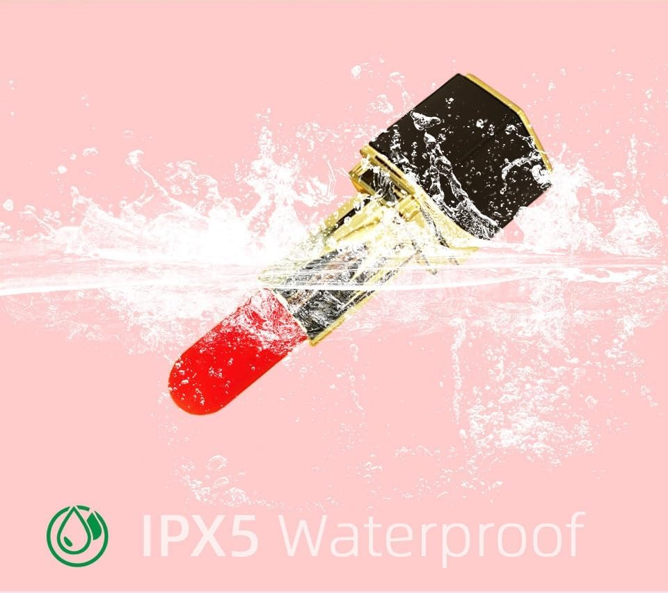 CTFIVING Bullet Lipstick G Spot Vibrator - Lipstick Shaped Tip with 10 Vibration Modes Discreet Pocket Womens Clitoral Vibrator for Her, Rechargeable Soft Powerful Vibrating Adult Sex Toys & Games image number 3