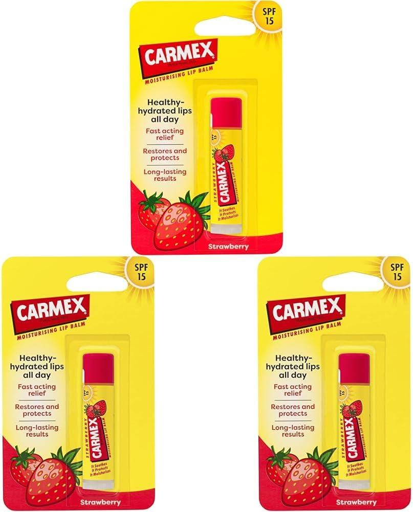 Carmex Strawberry Click Stick SPF 15, 4.25G