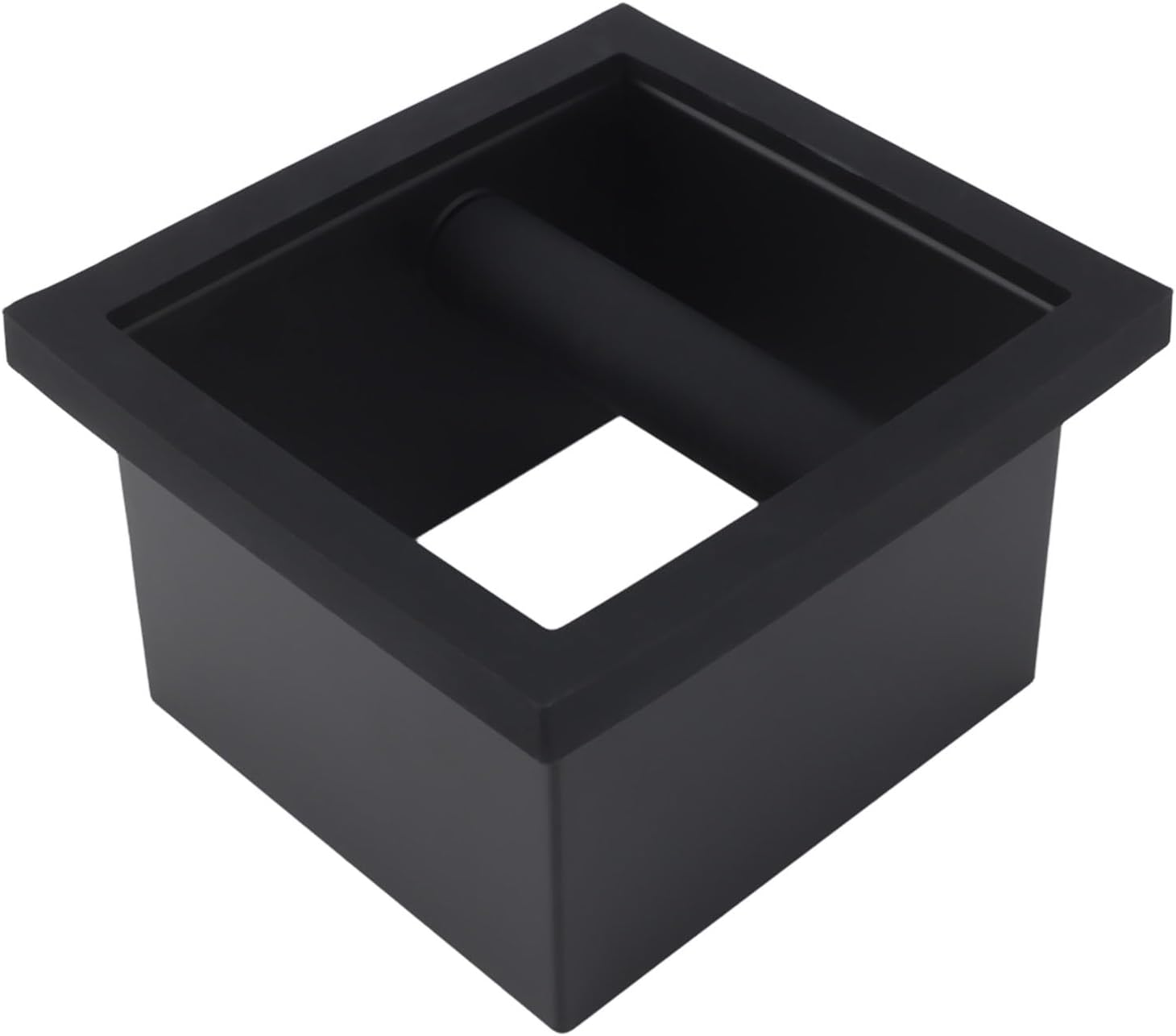 Generic Espresso Knock Box, 5.91X5.39X4.33Inch Rubber and Steel Bottomless Knocking Box for Coffee Grounds, Moderate Capacity Easy to Coffee Knock, Recessed Installation image number 6