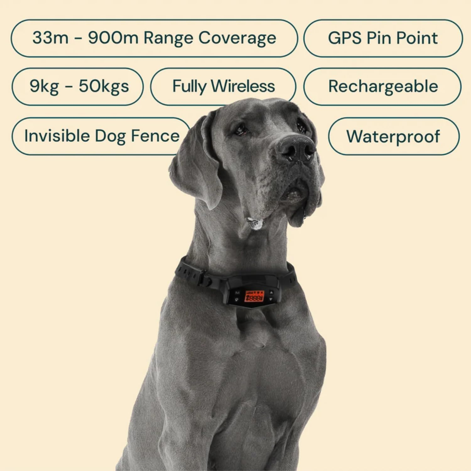 [Houndware] Advanced Outdoor GPS Dog Containment System - Invisible, Wireless Fence with Multi-Mode Training Collar, IPX7 Waterproof, No Subscription Required (1 Dog) image number 5