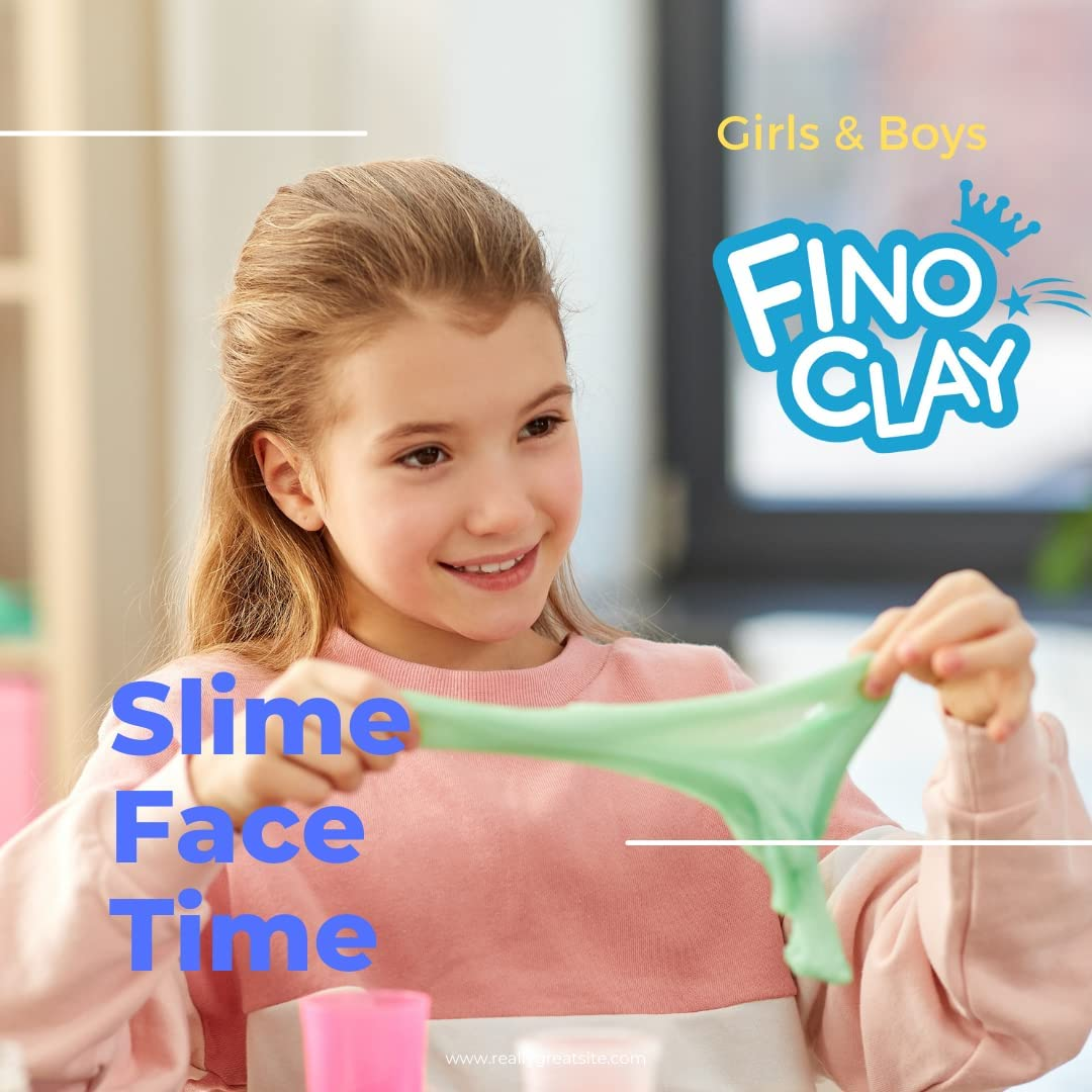 Toysbutty Fluffy Slime Making Kit Super Soft Non Sticky 6 Color Pack in Gift Box, Stretchy Scented Butter Slime Ice Cream Toy with Cake Charms, Art Crafts for Girls Boys, Gift Party Favors for Kids image number 1