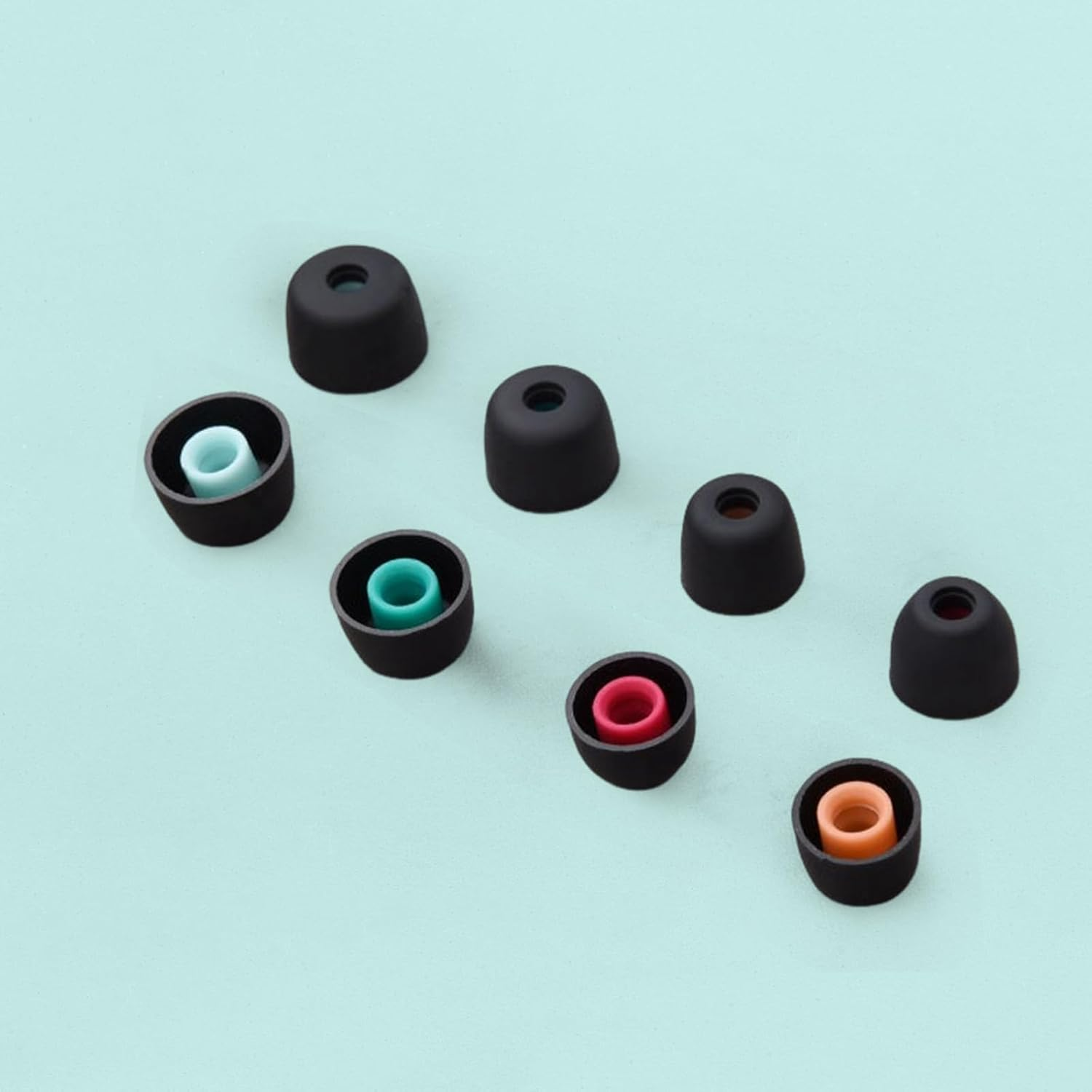 JANGJANG Replacement Ear Tips for Sony WF 1000XM5 WF 1000XM4 Earphone, Soft Silicone Earbuds Buds Set with Cleaning Kit, Secure Fit Noise Isolation Ear Tips for WF 1000XM5 WF 1000XM4 4 Pair Black image number 1