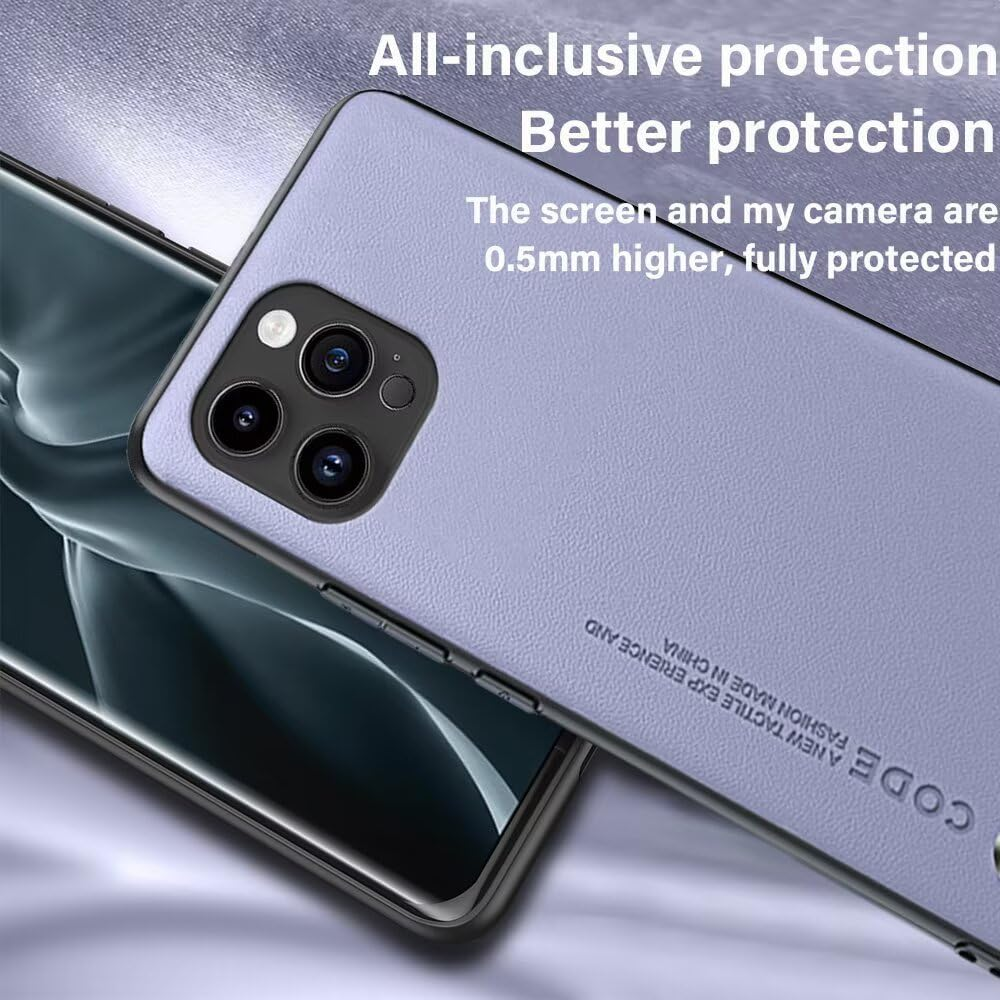 HONLEN Case for Motorola Moto Razr 50 Ultra (6.9 Inches) Business Phone Case Leather with Back Kevlar image number 3