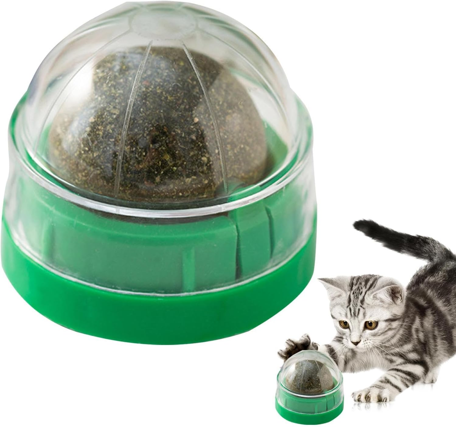 Catnip Wall Ball Toy | Rotatable Edible Kitten Toys for Cats Lick - Healthy Teeth Cleaning Chew Toys, Organic Ball Edible Kitten Toys, Cat Wall Treats, Catnip Lickable Balls Borato