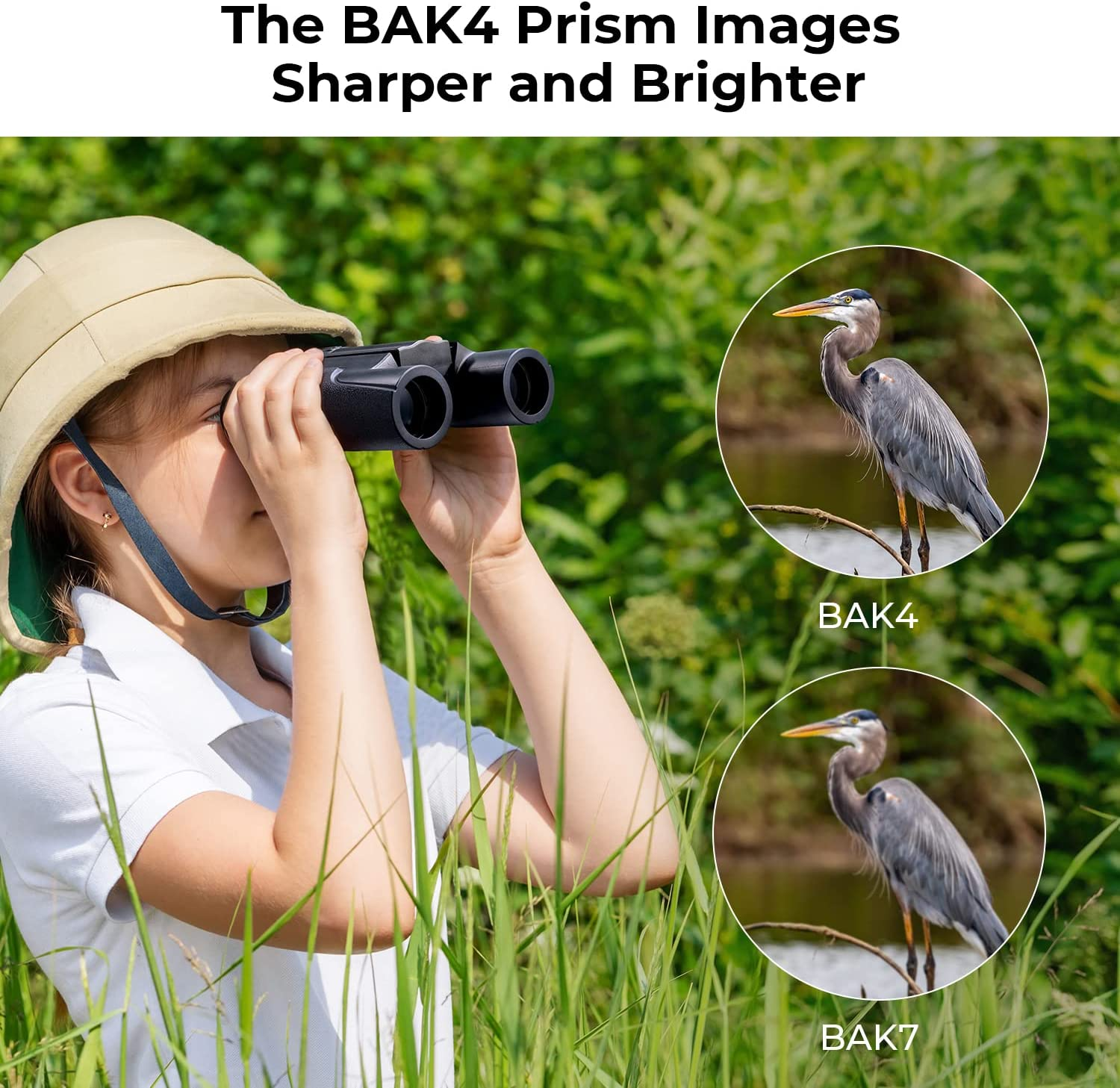 K&F Concept 10 X 25 Compact Binoculars for Children and Adults, BAK4 Prism + FMC Broadband Green Film for Bird Watching, Outdoor Adventure, Show and Concert image number 2