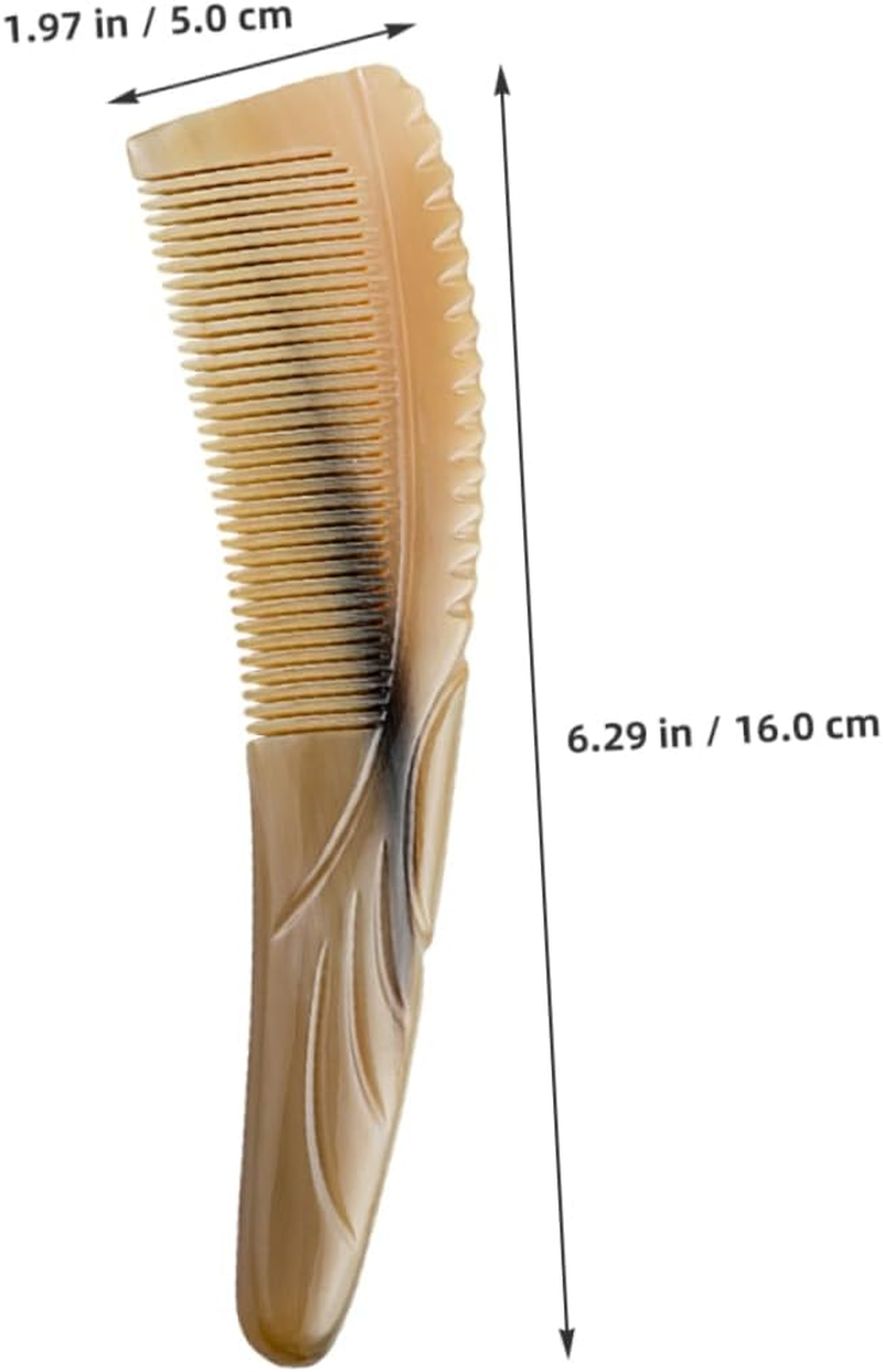 IWOWHERO 2Pcs Horn Pocket Comb Birth Combs for Labor Gua Scalp Hair for Styling Horn Massage Scalp Massager Brush image number 1