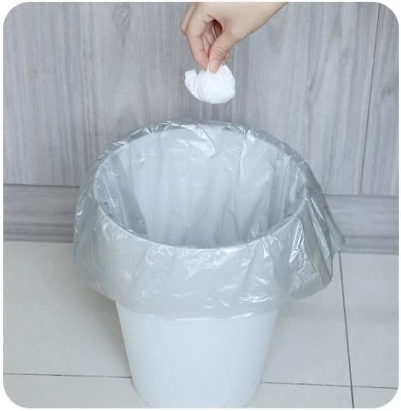 10Rolls 200 Counts Garbage Bags Strong Thin Material Disposable Kitchen Garbage Bags, Durable Plastic Trash Bags for Office Home Bedroom Garden Waste Bin (Silvery) image number 3